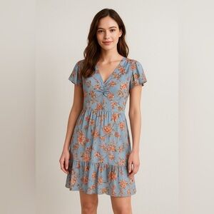 Indulge Short Flounced dress flowered size M‎